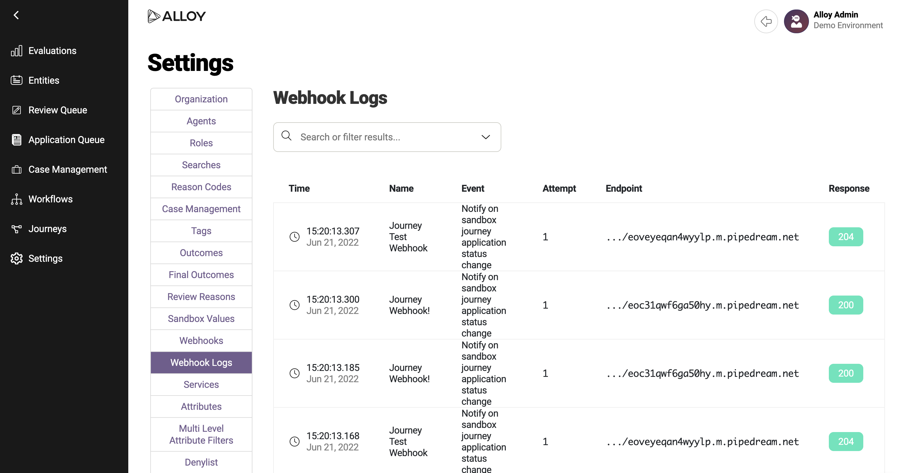 Screenshot of the Webhook Logs settings page.png